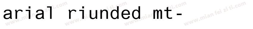 arial riunded mt字体转换